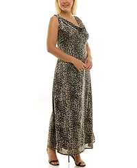 Taylor Plus Animal Printed Fit and Flare Dress