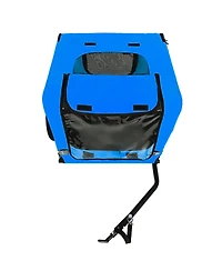 Blue Pet Bike Dog Cart for Bicycle Suitable for Small and Medium Pets Folding Cart Frame Quick Release Wheel Internal Leash