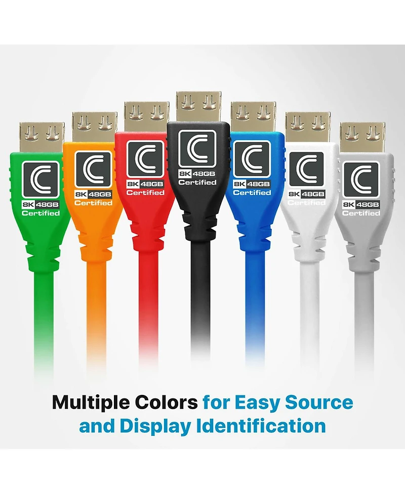 Comprehensive 9' MicroFlex Pro Av/It Integrator Series 8K 48Gbps Hdmi Cable with ProGrip, Jet Black