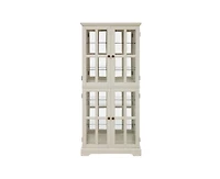 Casainc Curio Display Cabinet with Glass Doors Adjustable Shelves E26 Bulb Included
