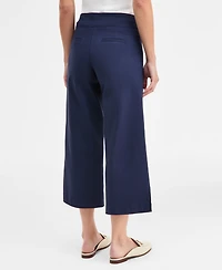 Jm Collection Women's Pull-On Cropped Wide-Leg Pants, Exclusively at Macy's