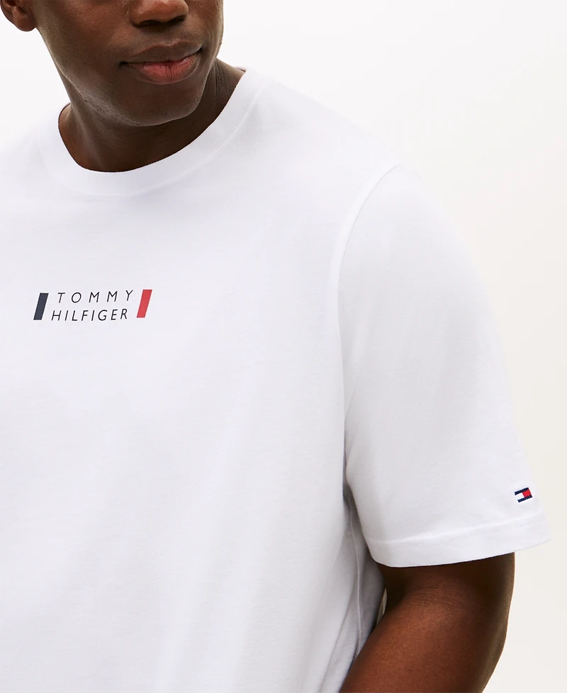 Tommy Hilfiger Men's Big & Tall Small Center Logo T-Shirt