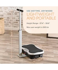 LifePro Vibration Plate Machine with Handlebar & Acupoints for Full-Body Fitness - Dark Gray