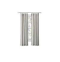 Ellis Curtain Plaza Classic Ticking Stripe Printed 3" Rod Pocket Tailored Panel Pair with Tiebacks 56" x Sage