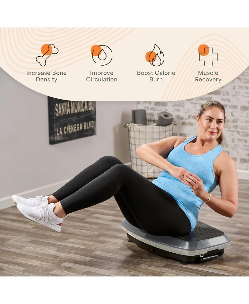 Lifepro Hovert 3D Heavy Duty Vibration Plate Machine – Sturdy Dual Motor Platform with Lateral & 3D Motion – Full Body Workout for Stren