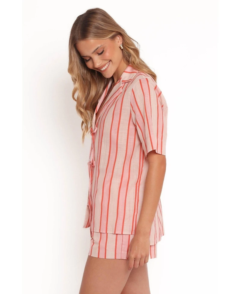 Petal and Pup Women's Aaliyah Tie Front Top