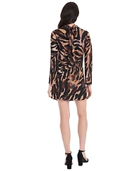 Donna Morgan Women's Long-Sleeve Mini Dress