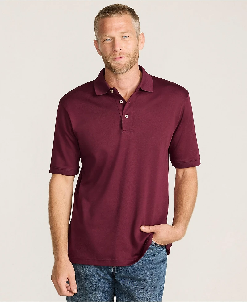 Lands' End Big & Tall Short Sleeve Cotton Supima Polo Shirt