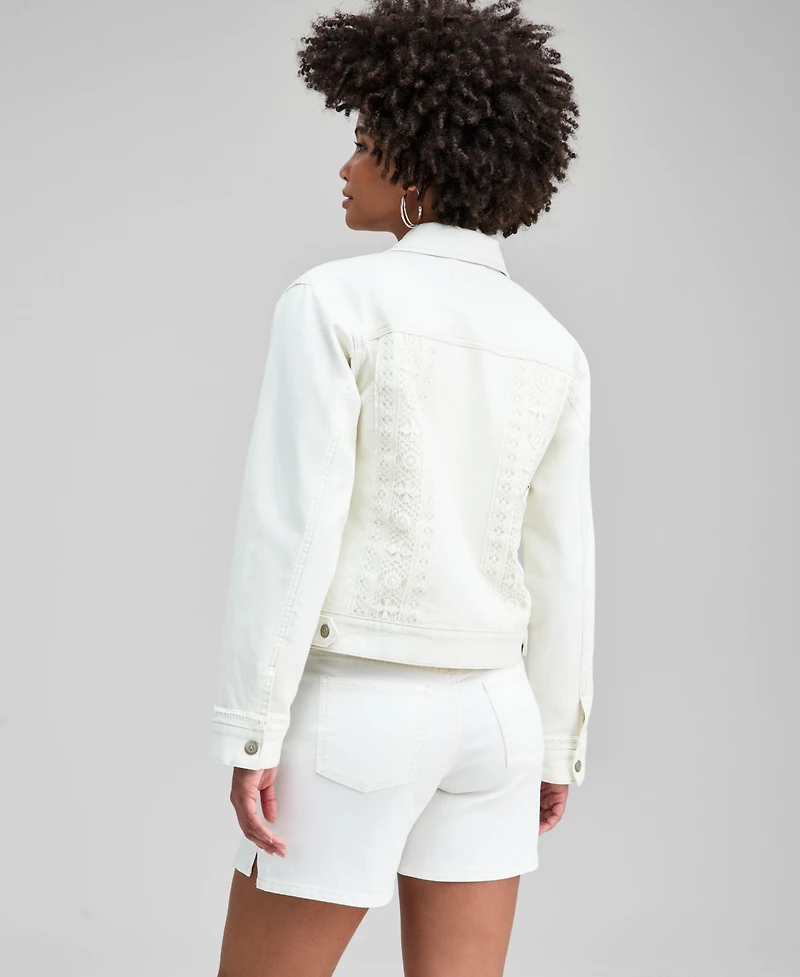 And Now This Women's Crochet Denim Jacket, Macy's Exclusive