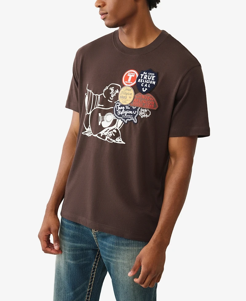 True Religion Men's Patch Rinse Short Sleeve T-Shirt