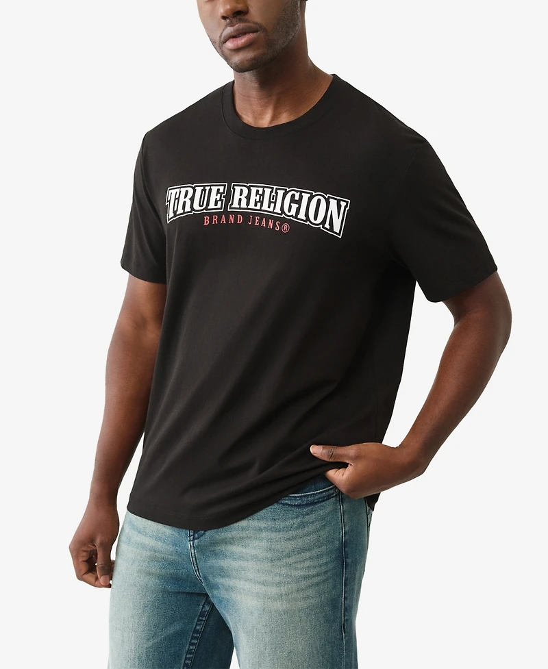 True Religion Men's Short-Sleeve Flock Buddha T-Shirt