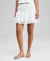 And Now This Women's Embroidered Cotton Mini Skirt, Macy's Exclusive