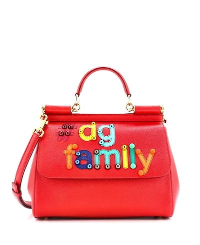 Pre-Owned Dolce & Gabbana Medium Family Miss Sicily Bag Patchwork Leather