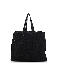 Pre-Owned Dolce & Gabbana Large Beatrice Tote Bag Crochet Lace Jacquard