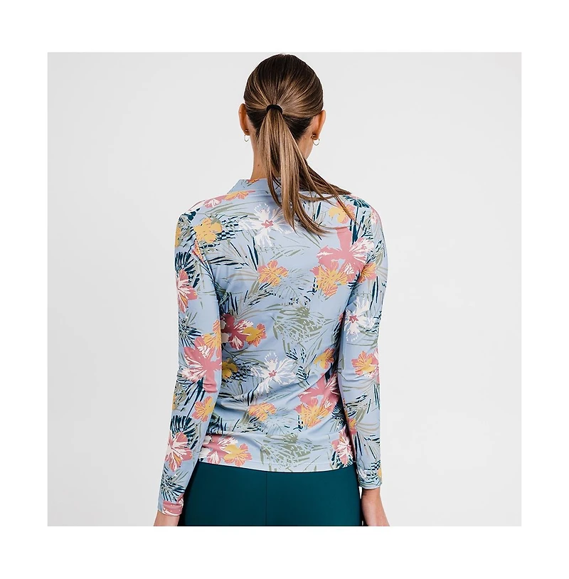 Calypsa Plus Half-Zip Nora Swim Top