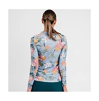 Calypsa Plus Half-Zip Nora Swim Top