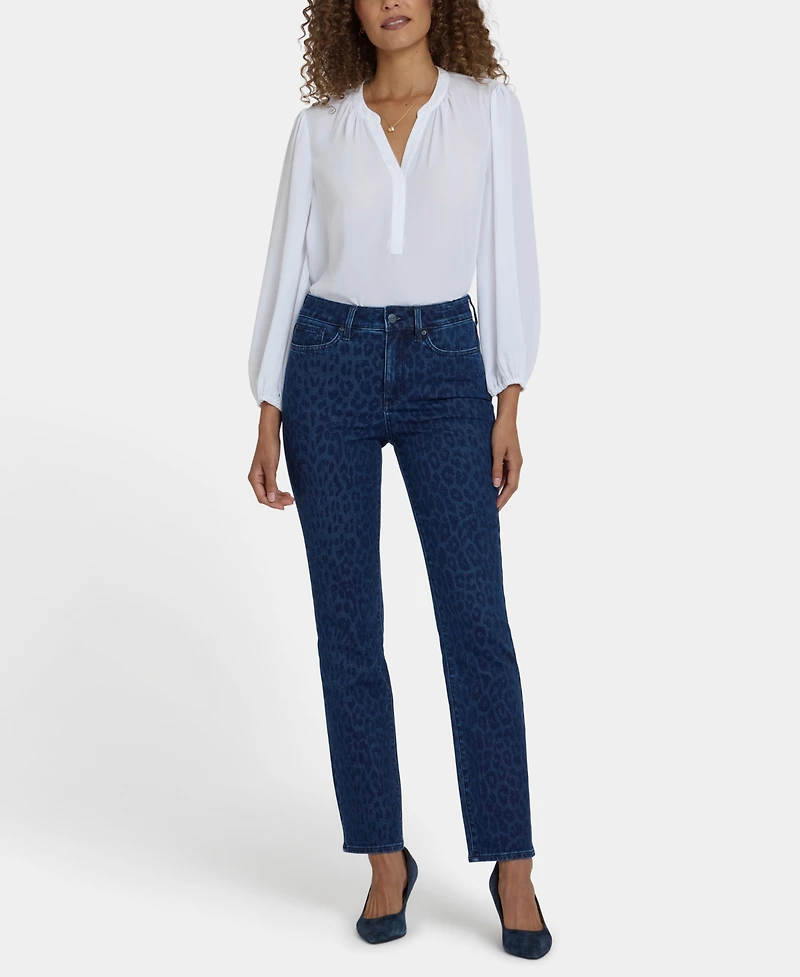 Nydj Petite High Rise Marilyn Straight Jeans