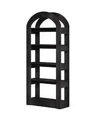 Tribesigns 5-Tier Kitchen Pantry Cabinet, Tall Freestanding Organizer with Arch Design, Wooden Storage Shelf