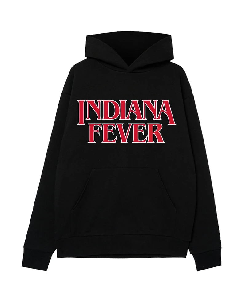 Round21 Men's and Women's Black Indiana Fever Stranger Things Premium Relaxed Hoodie
