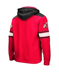 Colosseum Men's Red Utah Utes 2.0 Lace-Up Pullover Hoodie