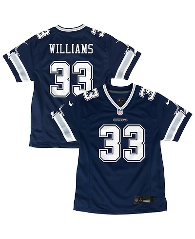 Nike Big Boys and Girls Javonte Williams Navy Dallas Cowboys Game Jersey