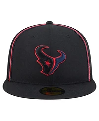New Era Men's Black Houston Texans Soutache 59FIFTY Fitted Hat