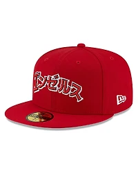 New Era x Hyperfly Men's Red Los Angeles Angels 59FIFTY Fitted Hat