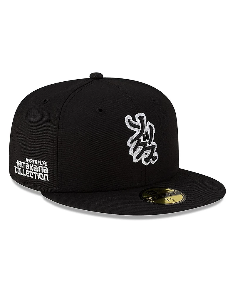 New Era x Hyperfly Men's Black Chicago White Sox 59FIFTY Fitted Hat