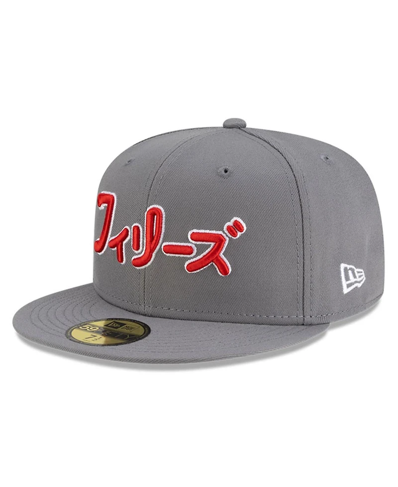 New Era x Hyperfly Men's Gray Philadelphia Phillies 59FIFTY Fitted Hat