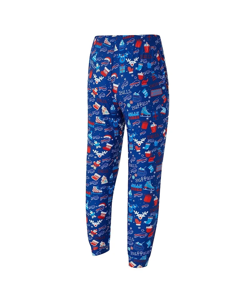 Concepts Sport Men's Royal Buffalo Bills Chestnut Long Sleeve Top and Pants Set
