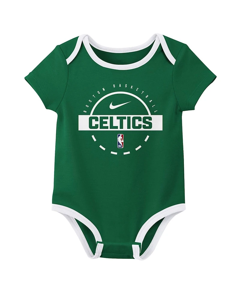 Nike Baby Boys and Girls 2-Piece Newborn Boston Celtics Bodysuit Set