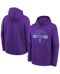 Nike Big Boys and Girls Purple Utah Jazz 2025/26 Club Fleece Practice Hoodie