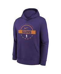 Nike Big Boys and Girls Purple Phoenix Suns 2025/26 Club Fleece Practice Hoodie