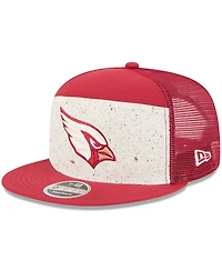 New Era Men's Natural/Cardinal Arizona Cardinals 2025 Rivalries Collection Team Split Panel 9FIFTY Snapback Hat