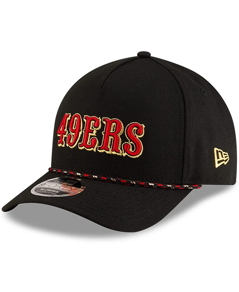 New Era Big Boys and Girls Black San Francisco 49ers 2025 Rivalries Collection 9FORTY A-Frame Adjustable Hat