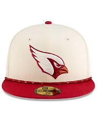 New Era Men's Natural/Cardinal Arizona Cardinals 2025 Rivalries Collection Sideline Rope 59FIFTY Fitted Hat