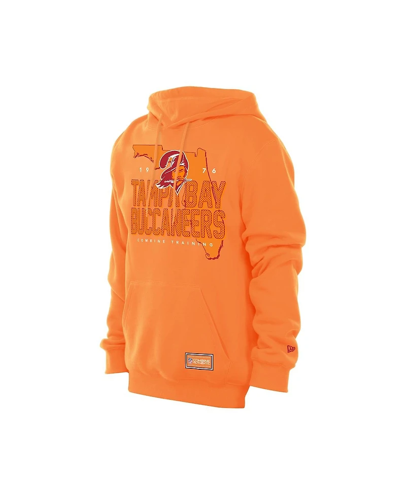 New Era Men's Orange Tampa Bay Buccaneers Combine Authentic Local State Throwback Hoodie