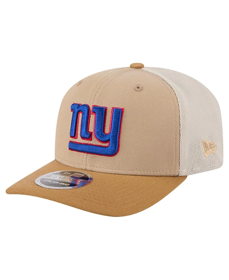 New Era Men's Light Beige New York Giants Two-Tone Trucker 9SEVENTY Adjustable Hat