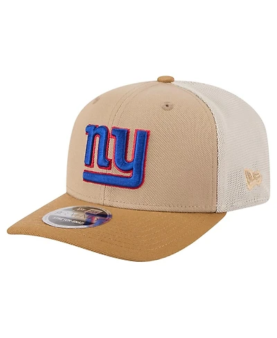 New Era Men's Light Beige New York Giants Two-Tone Trucker 9SEVENTY Adjustable Hat