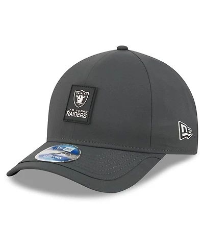 New Era Men's Charcoal Las Vegas Raiders 2025 Sideline Cold Weather 9FORTY M-Crown Adjustable Hat