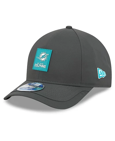 New Era Men's Charcoal Miami Dolphins 2025 Sideline Cold Weather 9FORTY M-Crown Adjustable Hat