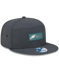 New Era Men's Charcoal Philadelphia Eagles 2025 Sideline Cold Weather Split Panel 9FIFTY Snapback Hat
