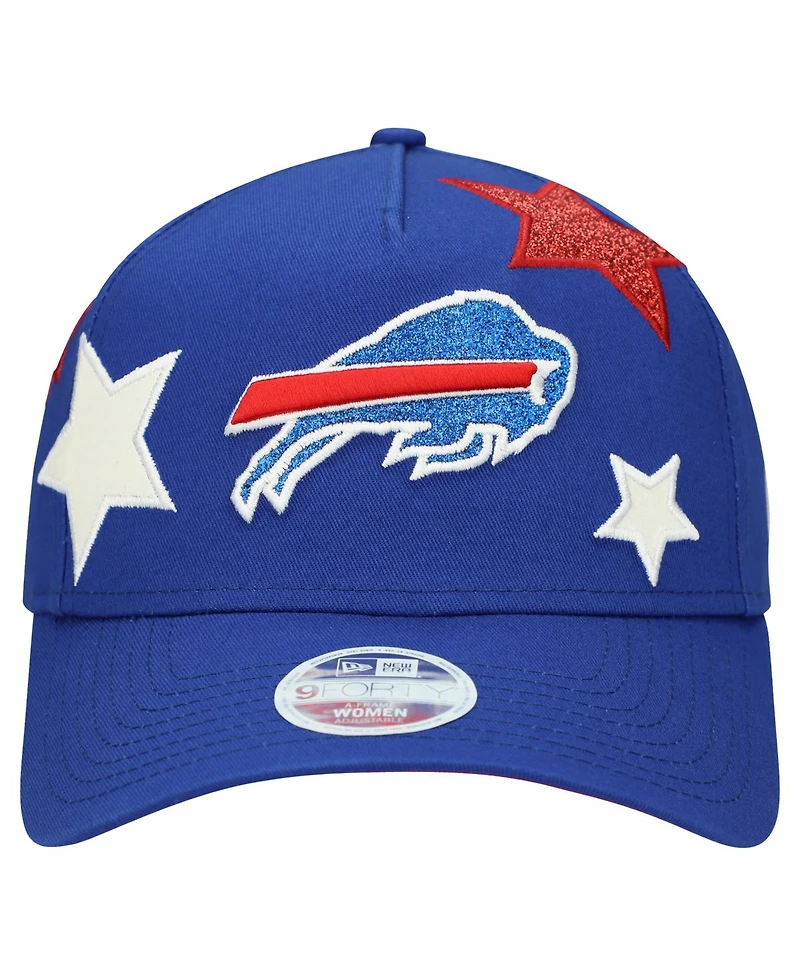 New Era Women's Royal Buffalo Bills Stardom A-Frame 9FORTY Adjustable Hat