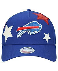 New Era Women's Royal Buffalo Bills Stardom A-Frame 9FORTY Adjustable Hat