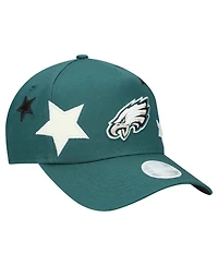 New Era Women's Midnight Green Philadelphia Eagles Stardom A-Frame 9FORTY Adjustable Hat