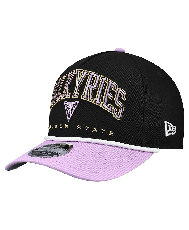 New Era Men's Eclipse Black Golden State Valkyries Bold Arch Coolera 9FORTY A-Frame M-Crown Adjustable Hat