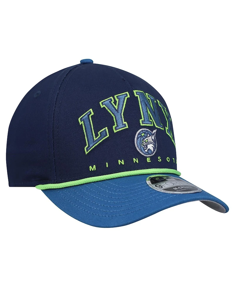 New Era Men's Navy Minnesota Lynx Bold Arch Coolera 9FORTY A-Frame M-Crown Adjustable Hat