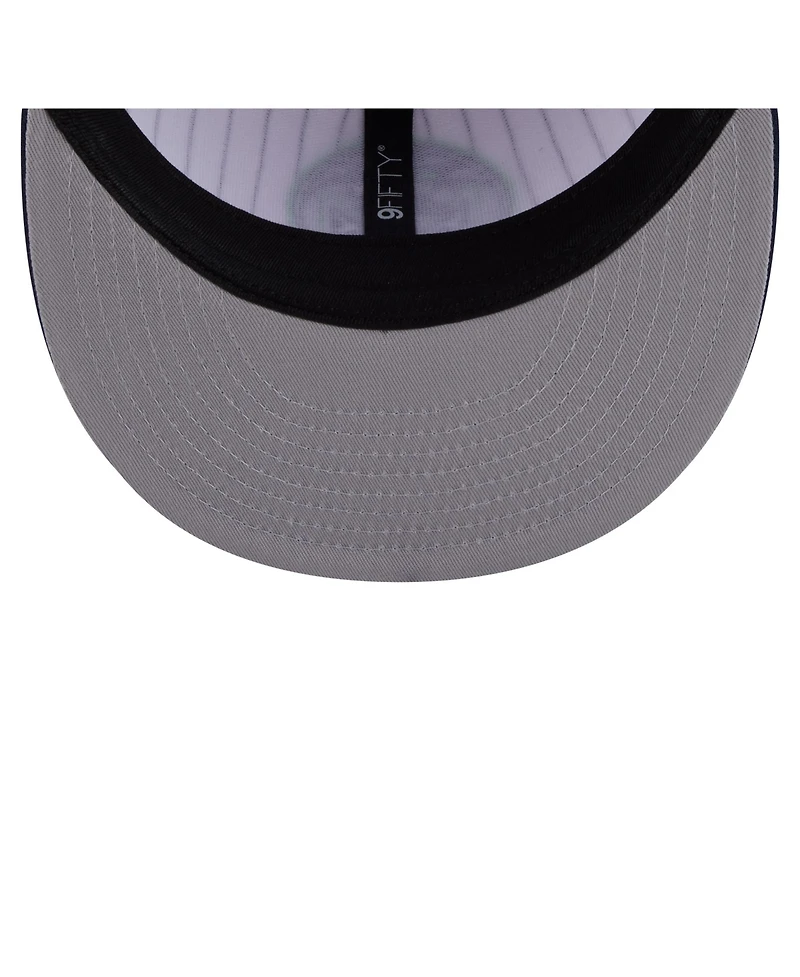 New Era Men's White Minnesota Timberwolves Deceptor Pinstripe 9FIFTY Snapback Hat