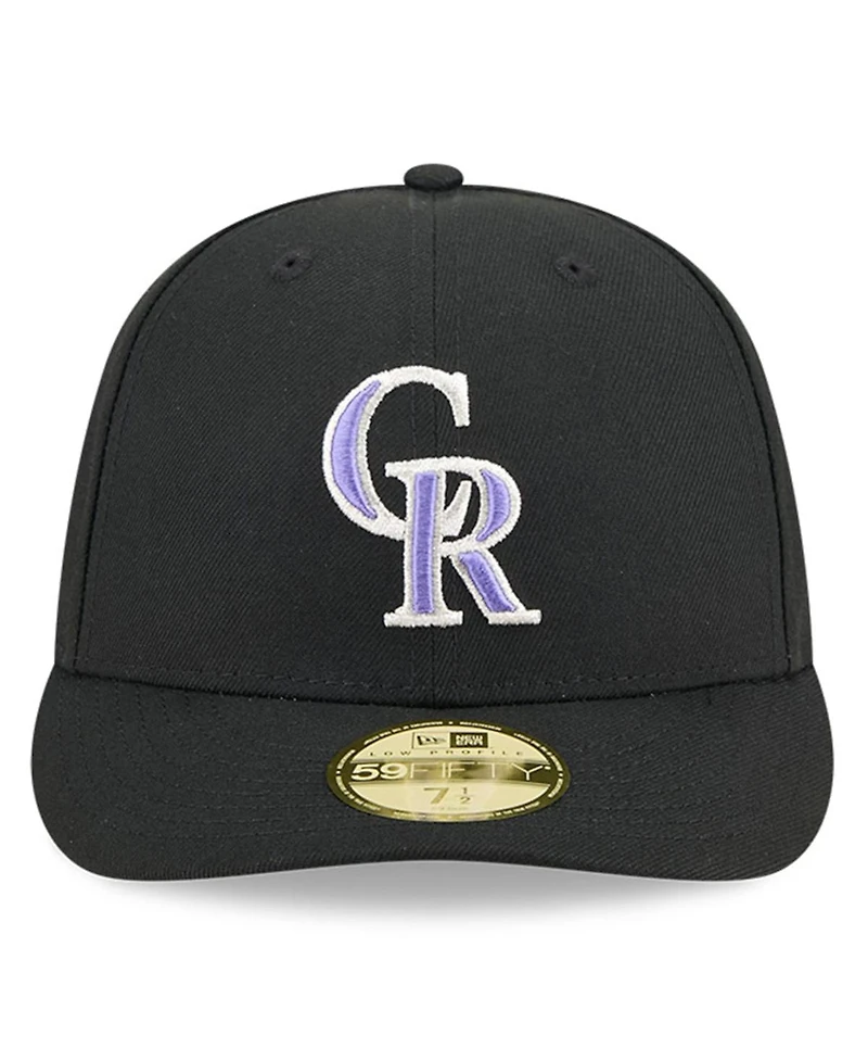 New Era Men's Black Colorado Rockies Baseball Hall of Fame 59FIFTY Low Profile Fitted Hat