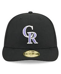 New Era Men's Black Colorado Rockies Baseball Hall of Fame 59FIFTY Low Profile Fitted Hat